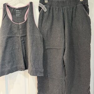 Gray Tank Top and Pants Set